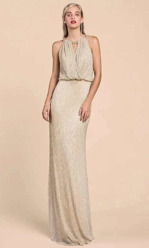 Andrea and Leo - A0500 Halter Blouson Evening Dress Designer unclassified dresses