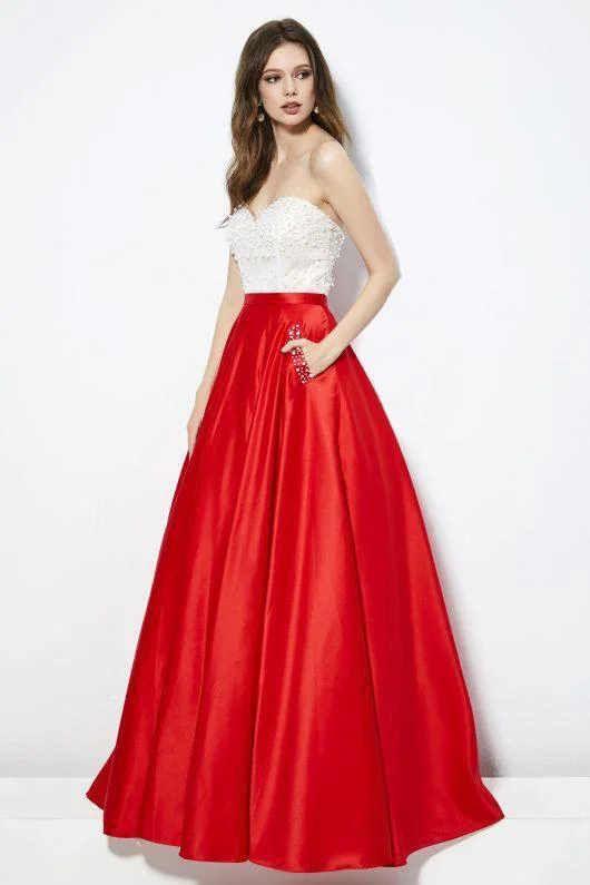 Angela & Alison - Strapless Pearl Beaded Ballgown 81001SC Party unclassified dresses