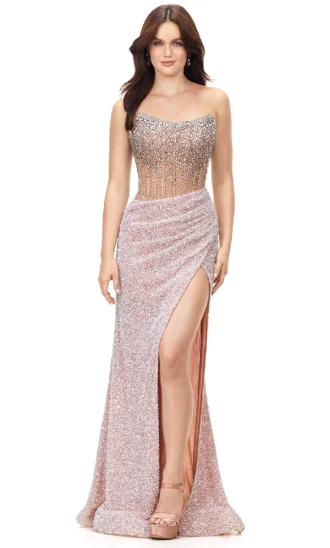 Ashley Lauren 11238 - Drape Embellished Prom Dress Anniversary unclassified dresses