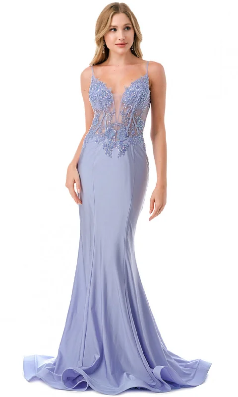 Aspeed Design L2813 - Beaded Applique Evening Gown Tiered unclassified dresses