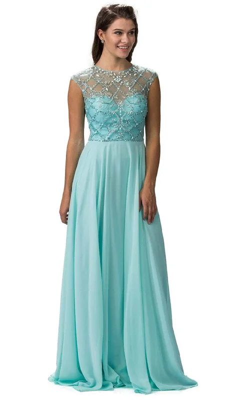 Dancing Queen 9279 - Cap Sleeve A-Line Prom Gown Women's unclassified dresses