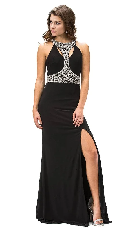 Dancing Queen 9285 - Sleeveless Cutout Prom Gown Affordable unclassified dresses