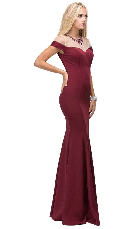 Dancing Queen 9752 - Illusion Jewel Seamed Prom Gown A-line unclassified dresses