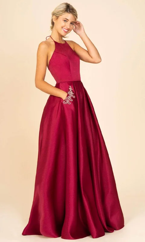 Eureka Fashion 8822 - Sleeveless Gem Stone Detailed Gown Dark color unclassified dresses