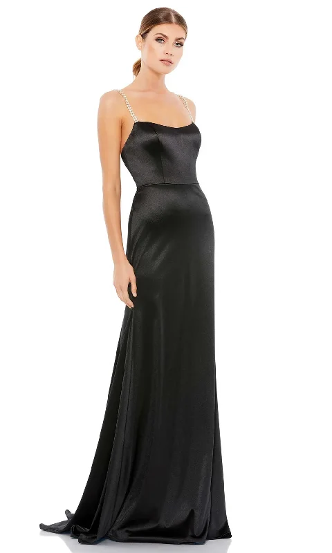 Ieena Duggal A12428 - Scoop Neck Trumpet Evening Gown Color block unclassified dresses