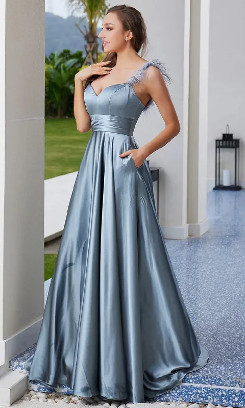 J'Adore Dresses J23009 - Fitted Bodice A-Line Prom Gown Petite unclassified dresses