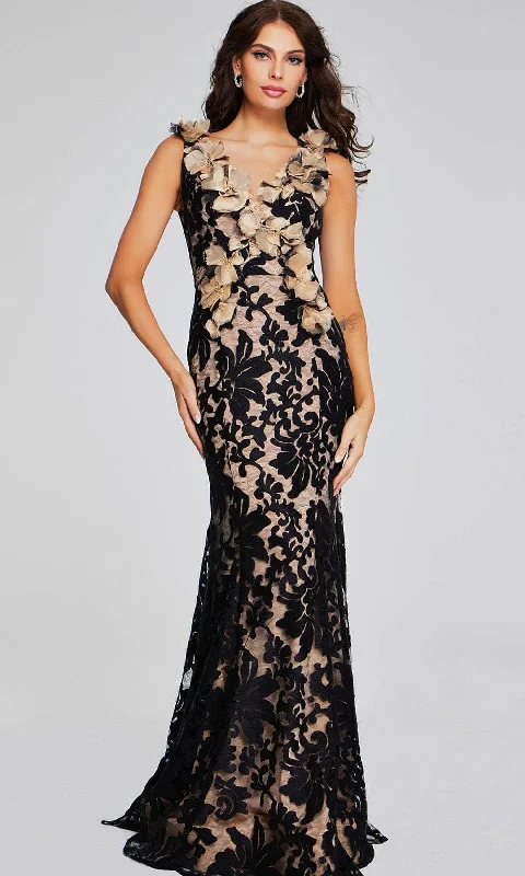 Jovani 38497 - Embroidered Sheath Evening Gown Comfortable unclassified dresses