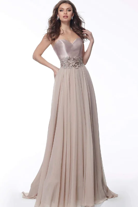 JVN by Jovani JVN62406 - Sweetheart Pleated  Evening Dress Neutral tone unclassified dresses