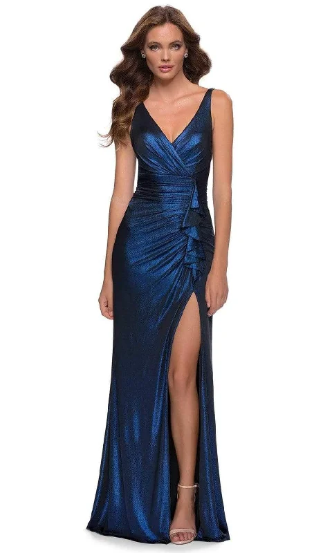 La Femme 29759SC - Ruffled Accent Sheath Evening Dress Budget-friendly unclassified dresses