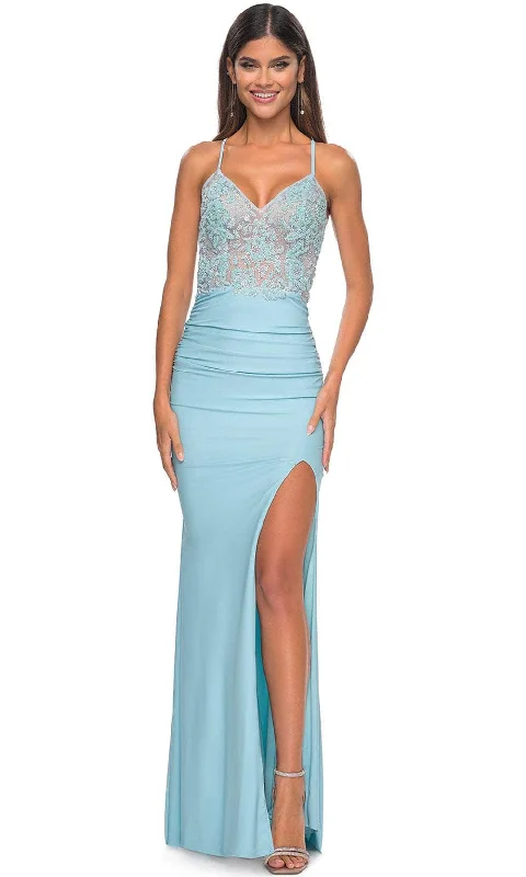 La Femme 32054 - Embellished V-Neck Prom Dress Budget-friendly unclassified dresses