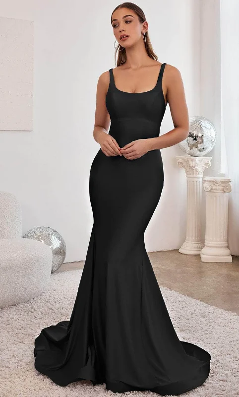 Ladivine CD2219 - Stappy Back Plain Prom Dress Bodycon unclassified dresses