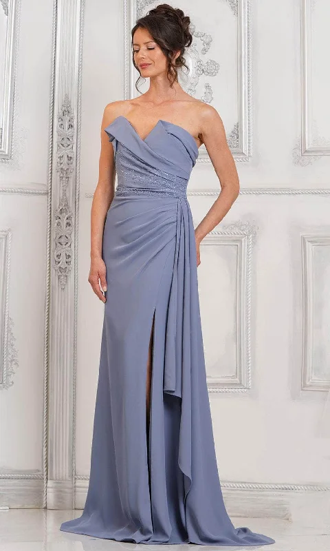 Marsoni by Colors MV1304 - Strapless High Slit Evening Dress Chic unclassified dresses