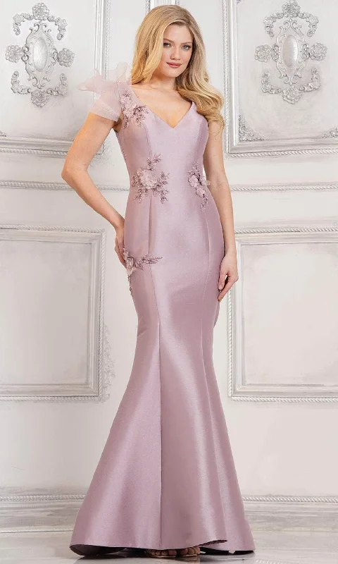 Marsoni by Colors MV1309 - V-Neck Mermaid Formal Gown Bold pattern unclassified dresses