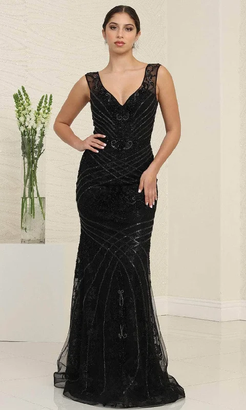 May Queen RQ8130 - Embellished Mermaid Prom Dress Petite unclassified dresses