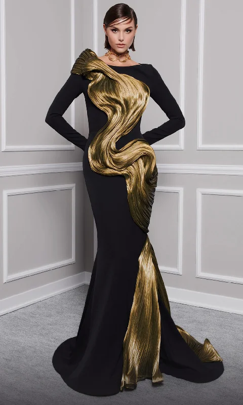 MNM Couture 2730A - Textured Mermaid Evening Gown Graduation unclassified dresses