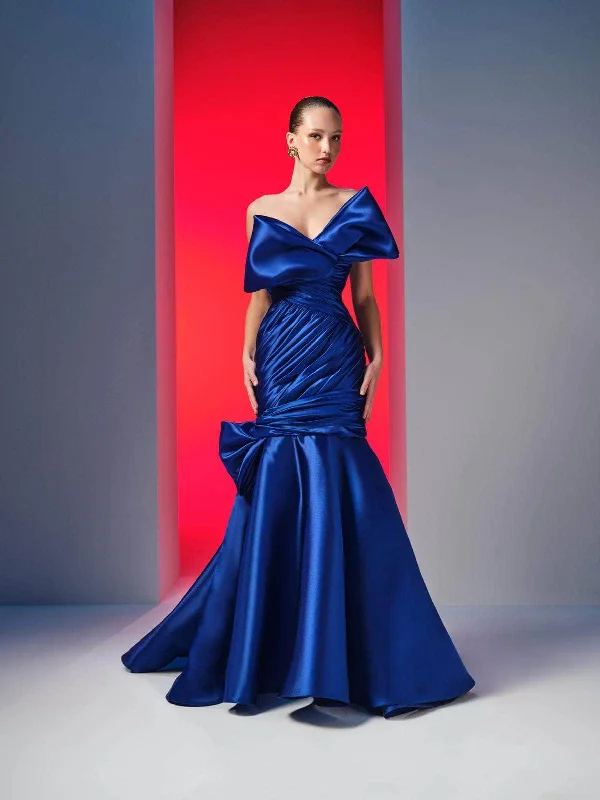 MNM Couture N0611 - Ruched Strapless Evening Gown Bright color unclassified dresses