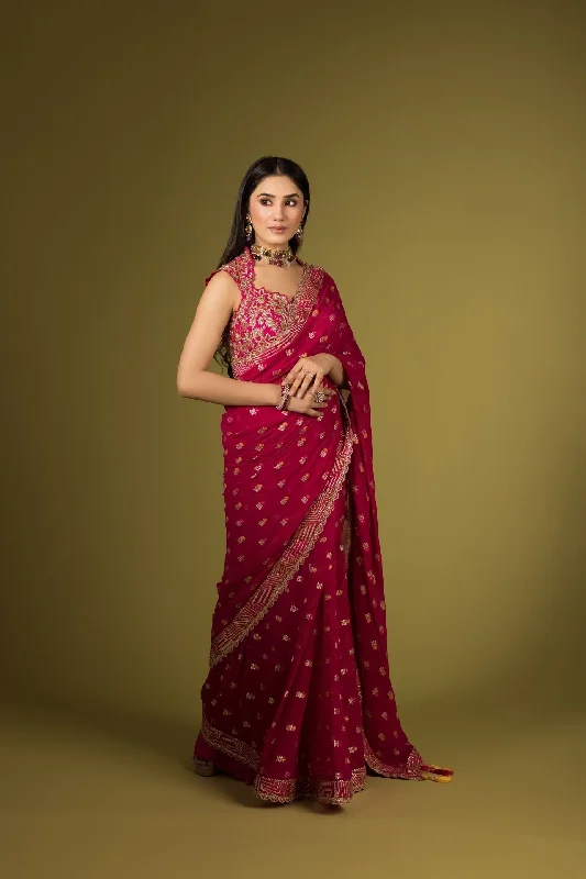 Rani Pink Saree Summer unclassified dresses