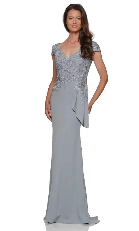 Rina di Montella RD2960 - Cap Sleeves Embroidered Evening Gown Women's unclassified dresses