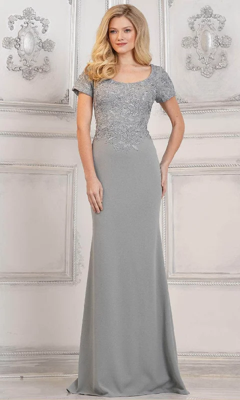 Rina di Montella RD3112 - Embroidered Scoop Neck Evening Dress Beach unclassified dresses