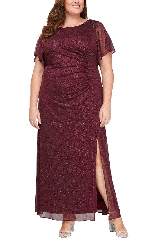 SLNY 9433233 - Ruched Glitter Evening Dress Stylish unclassified dresses