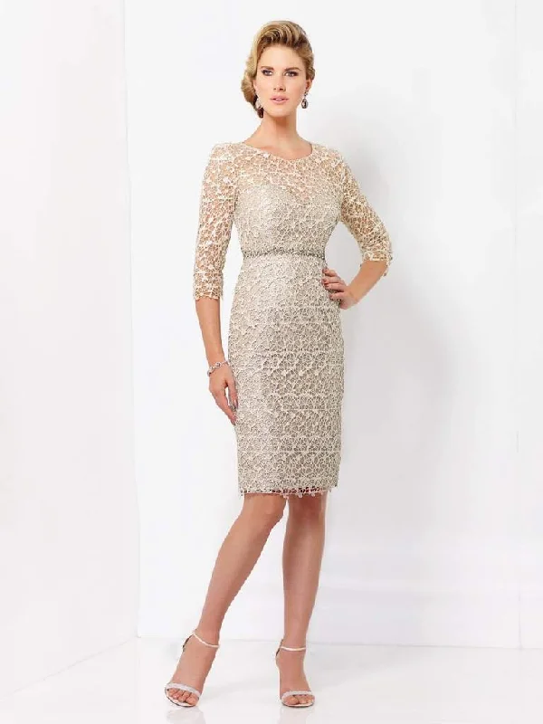 Social Occasions by Mon Cheri - Knee Length Dress 115866SL - 1 pc Cappuccino in Size 6 Available Boho unclassified dresses