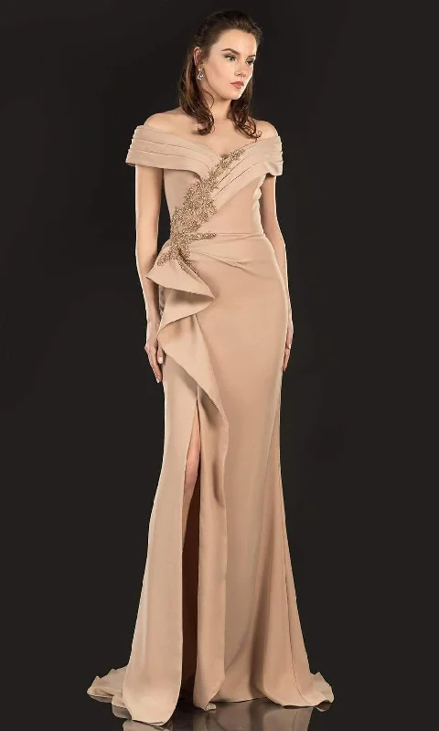 Terani Couture 2021M2986 - Embellished Draped Formal Gown Pastel unclassified dresses