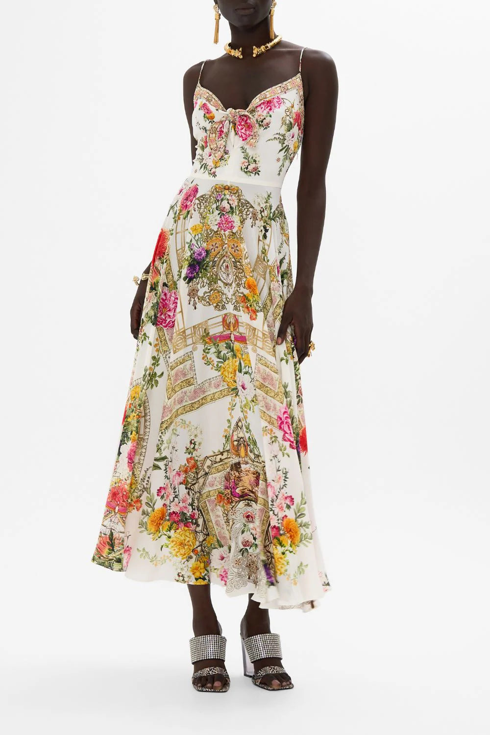 Camilla - Long Dress With The Front - Egyptian Rose Summer Maxi Skirt