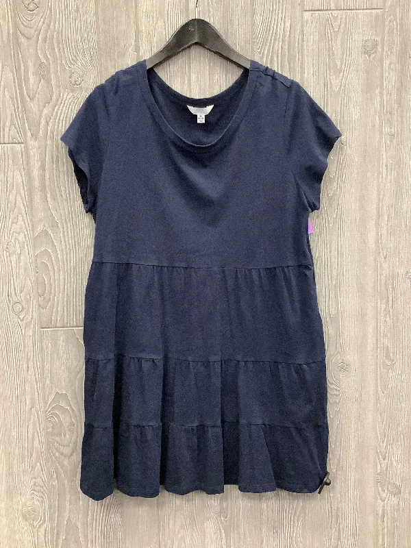 Dress Casual Short By Time And Tru In Navy, Size: Xl Ruffled Mini Skirt