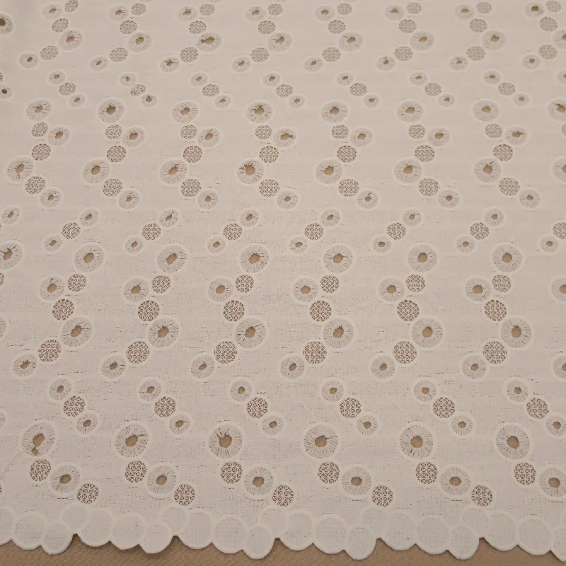 Ivory Abstract Circles Corded Guipure Lace Lace Dress Sparkly