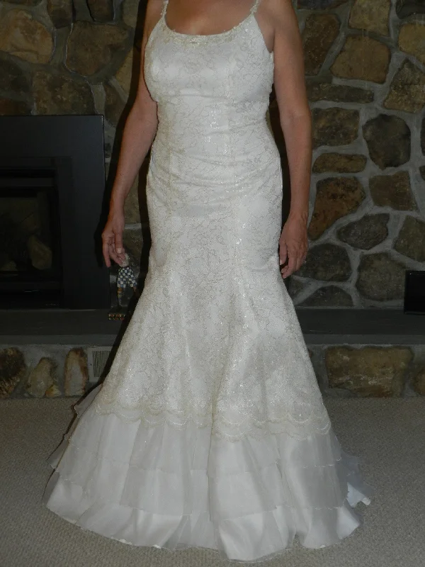 Other Lace and Satin Ruffled Lace Gown